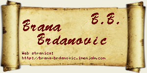 Brana Brdanović vizit kartica